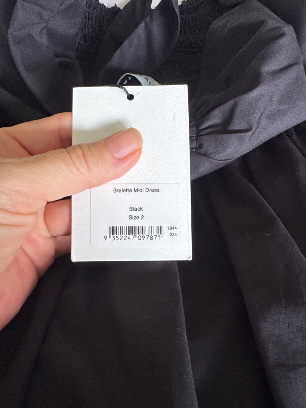 Matteau Black Smocked Bodice Maxi Dress — image 3 of 4
